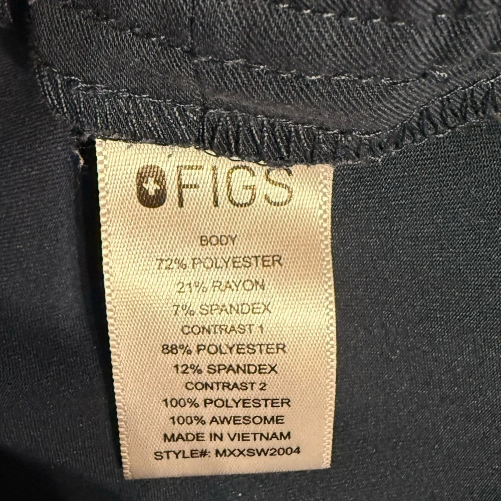 FIGS Slate Blue/Gray Joggers Scrubs Medical Stretch Drawstring Size Medium